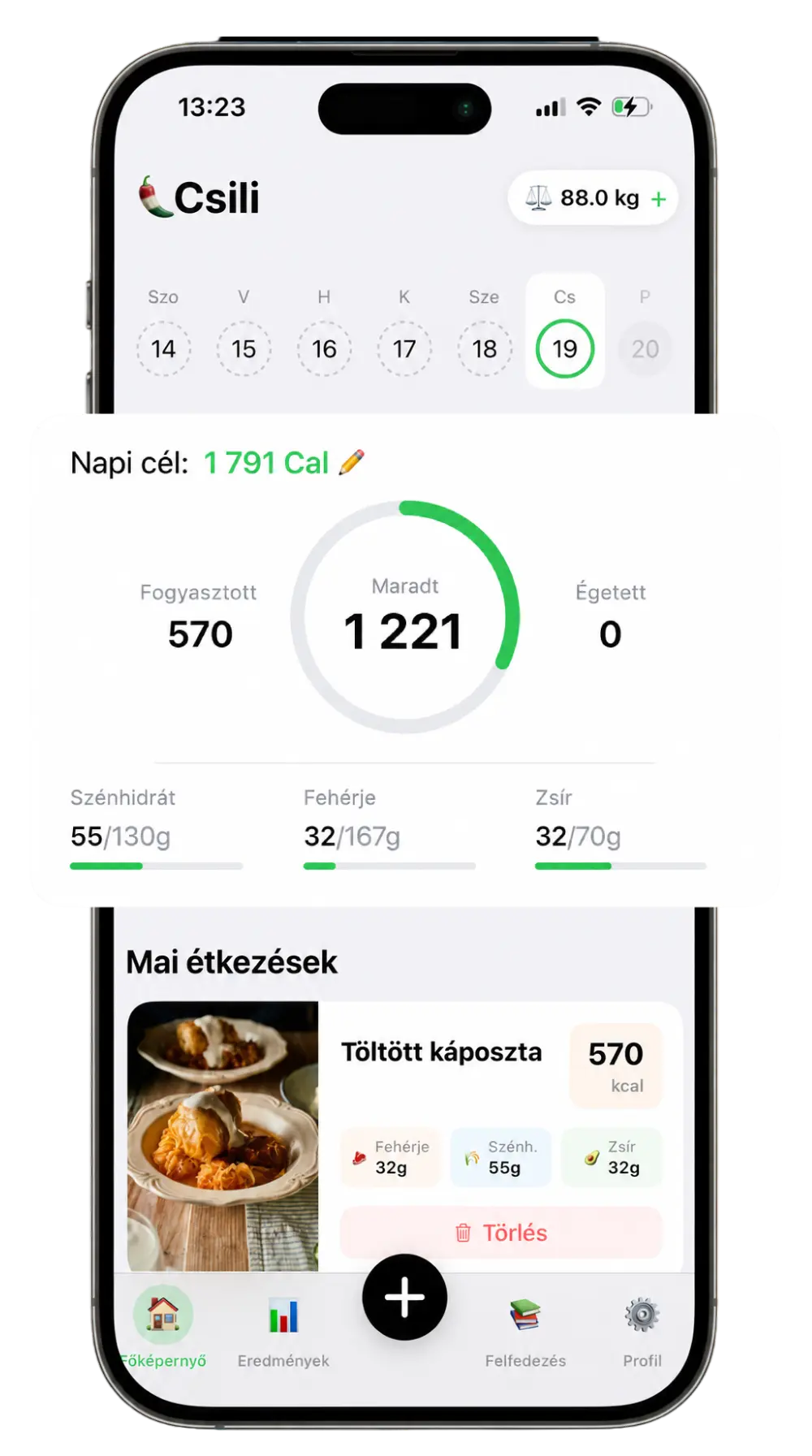 Csili app - Fotós ételfelismerés